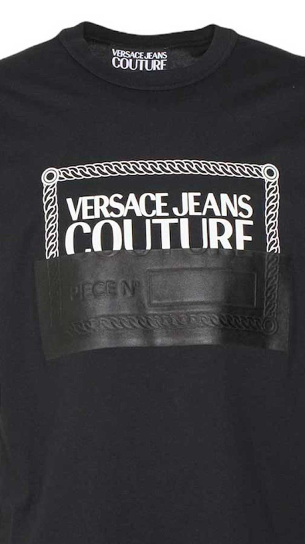 Camiseta negra Versace Jeans Couture con logo