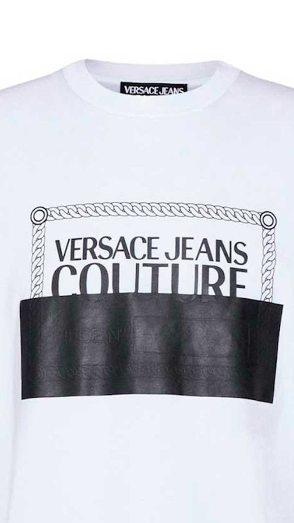 Camiseta blanca Versace Jeans Couture con logo