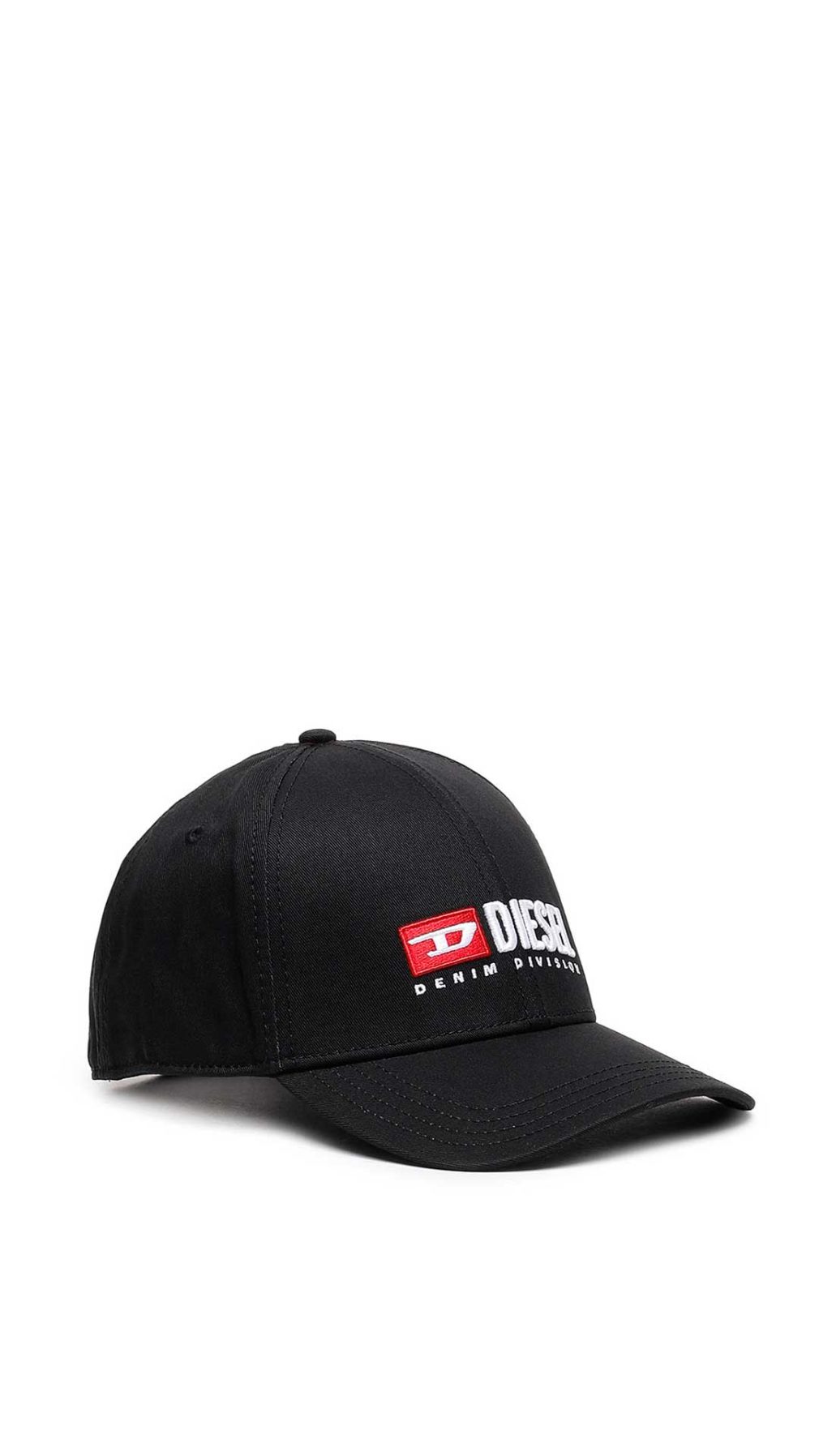 Gorra negra Diesel con logo en la parte delantera