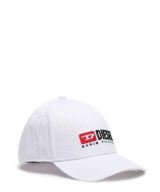Gorra blanca Diesel con logotipo en la parte delantera