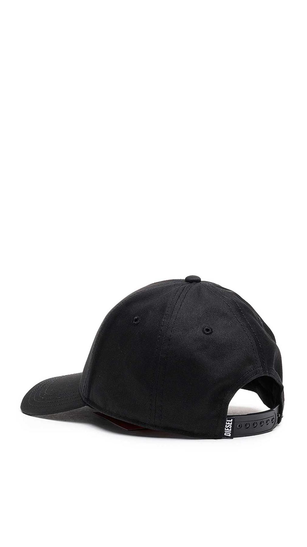 Gorra negra Diesel con logo en la parte delantera