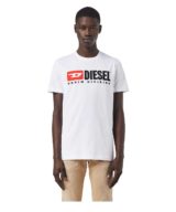 Camiseta blanca Diesel con logotipo en la parte delantera