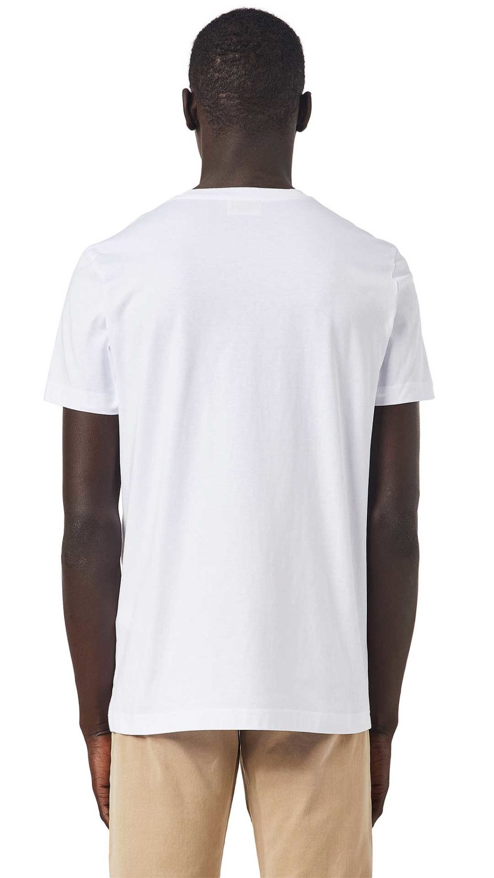 Camiseta blanca Diesel con logotipo en la parte delantera