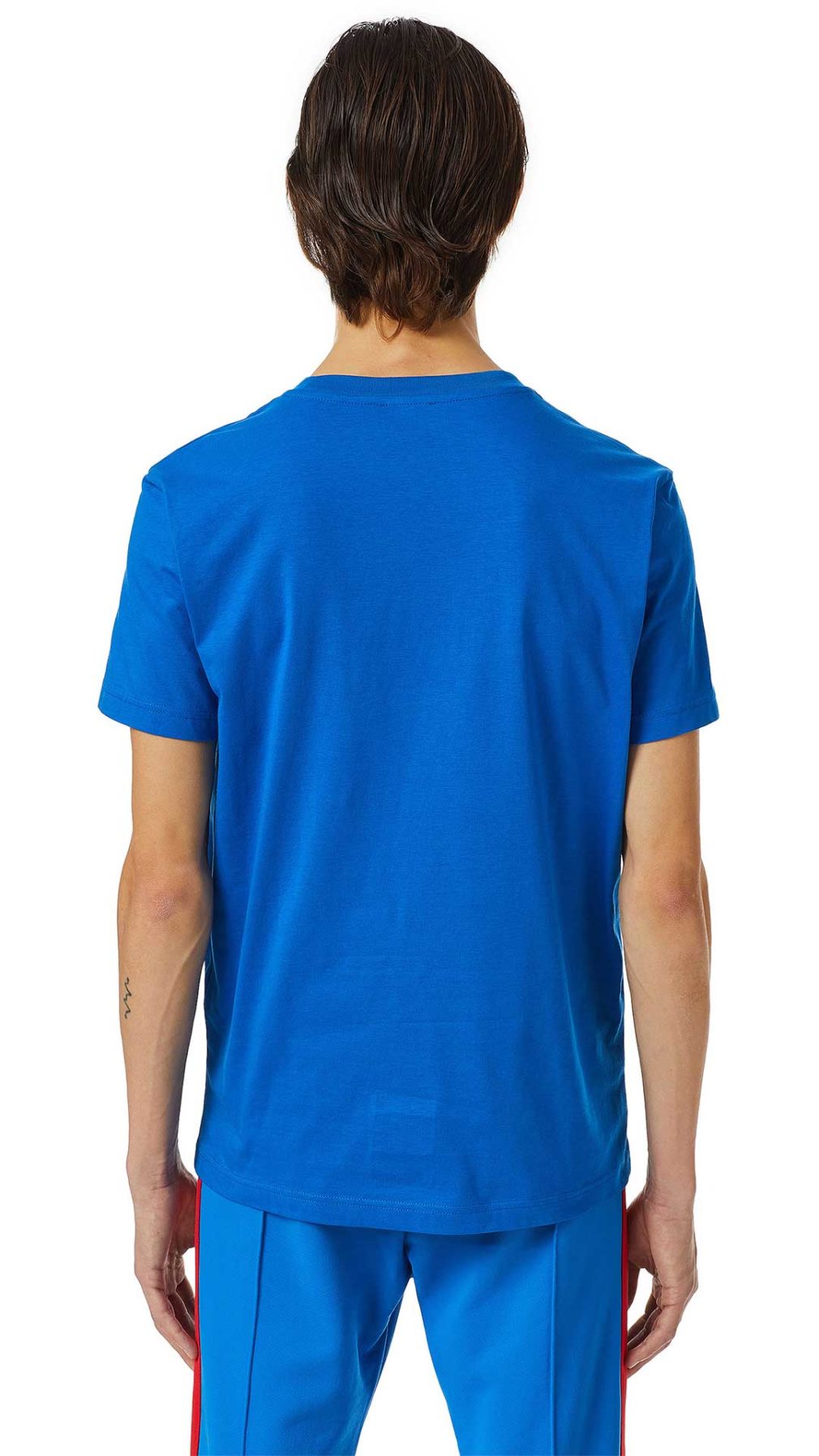 Camiseta azul Diesel logo en la parte delantera
