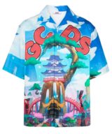 Camisa  GCDS con estampado y logo parte delantera y posterior
