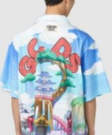 Camisa  GCDS con estampado y logo parte delantera y posterior