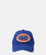 Gorra Dsquared2 azul con logo en la parte delantera