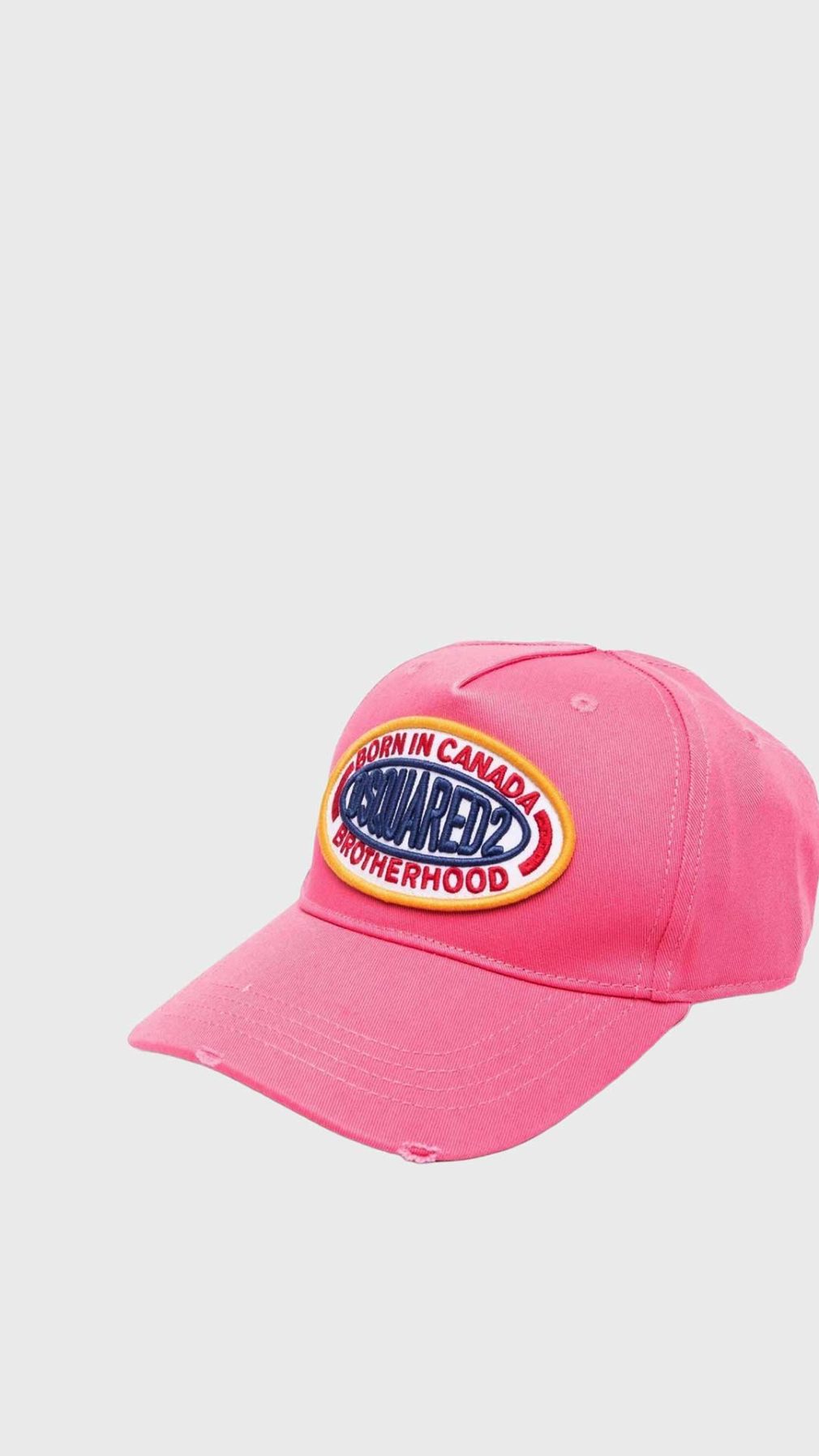 Gorra rosa Dsquared2 con logo en la parte delantera