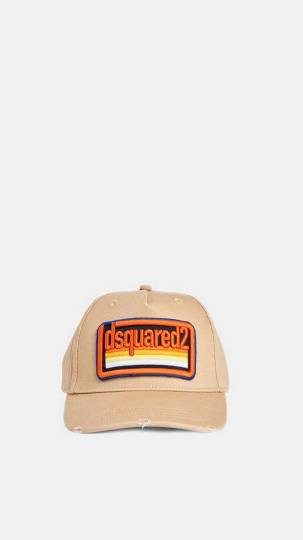 Gorra beige Dsquared2 con logo en la parte delantera