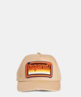 Gorra beige Dsquared2 con logo en la parte delantera