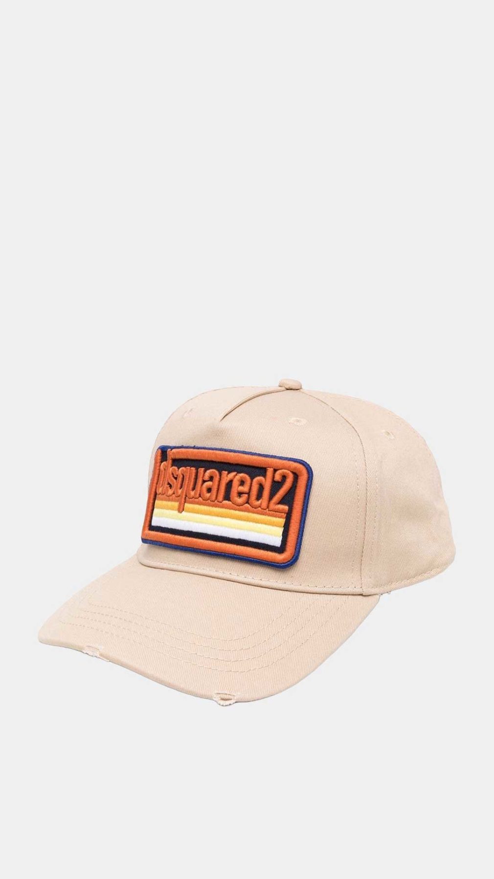 Gorra beige Dsquared2 con logo en la parte delantera