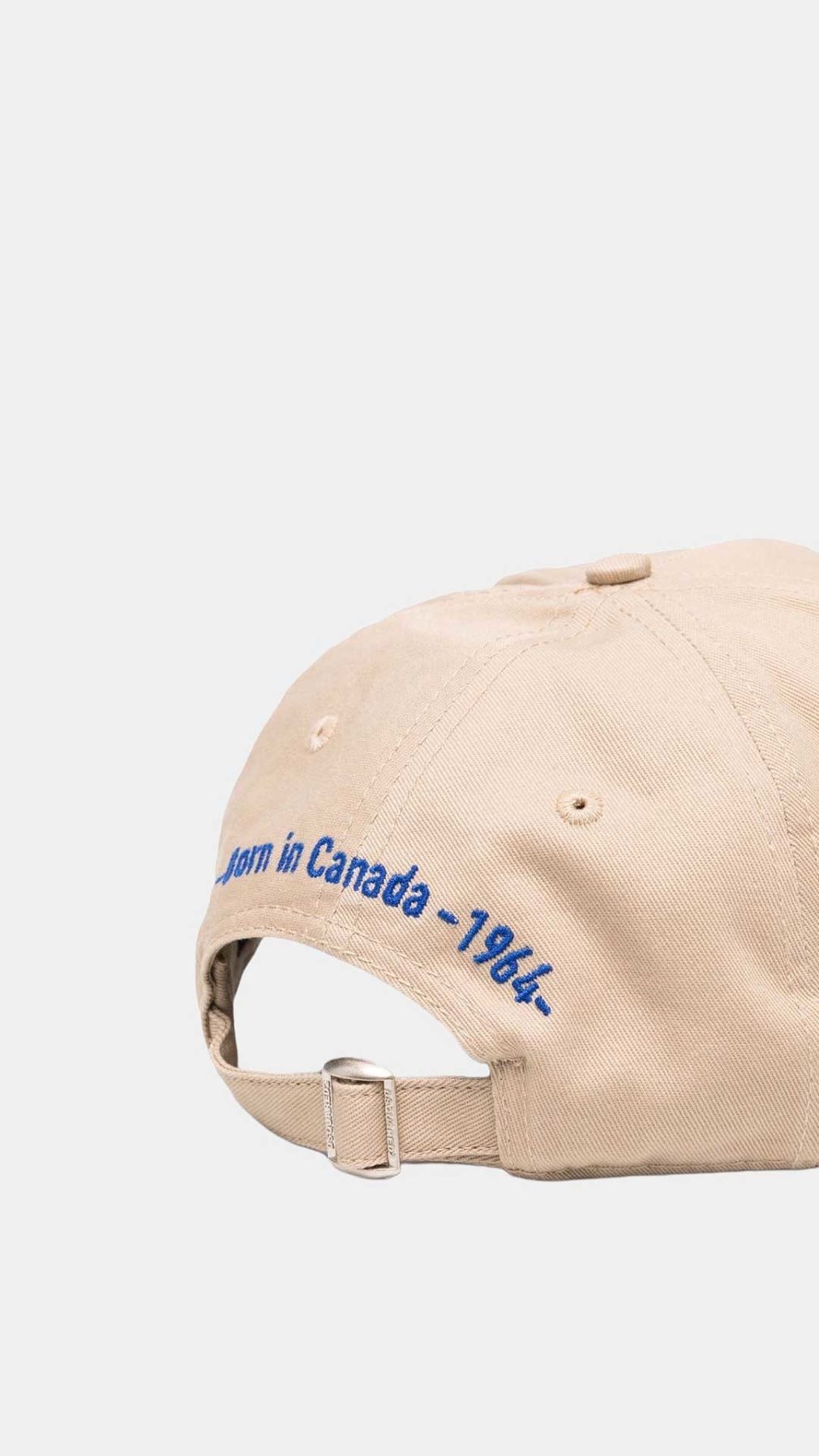 Gorra beige Dsquared2 con logo en la parte delantera