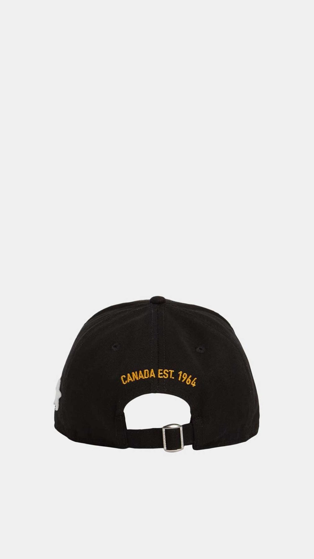 Gorra negra Dsquared2 con logo parte delantera