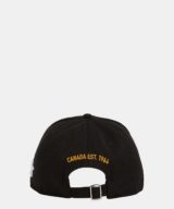 Gorra negra Dsquared2 con logo parte delantera