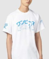 Camiseta blanca GCDS con estampado de ONE PIECE