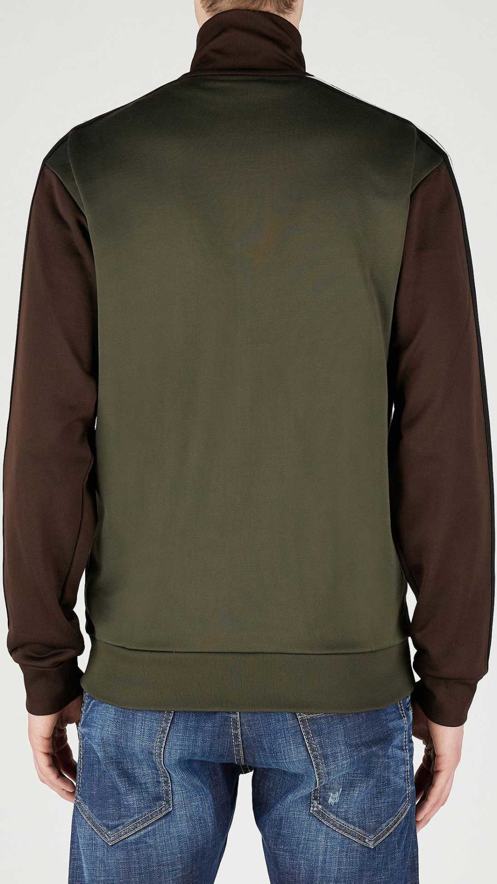 Sudadera Dsquared2 bicolor con cremallera bandas laterales con logotipo
