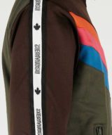Sudadera Dsquared2 bicolor con cremallera bandas laterales con logotipo