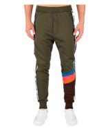 Pantalón deportivo Dsquared2 verde con bandas laterales con logotipo