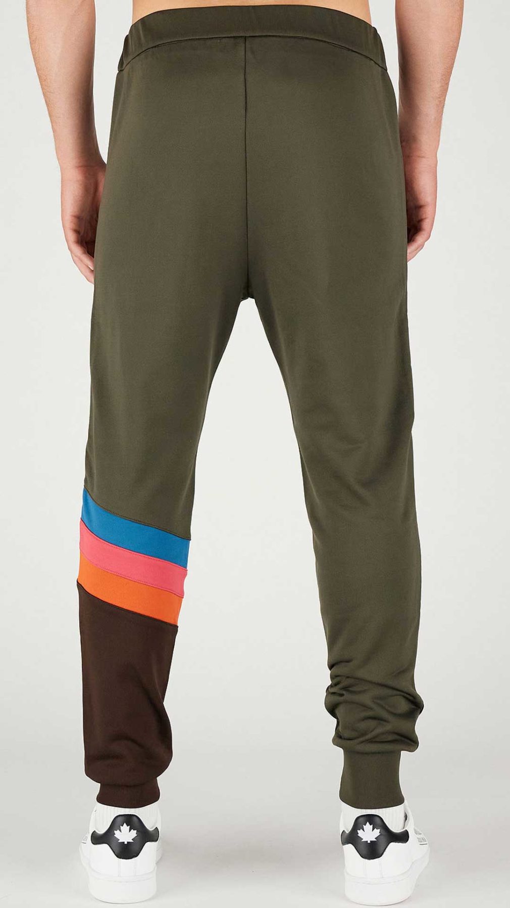 Pantalón deportivo Dsquared2 verde con bandas laterales con logotipo