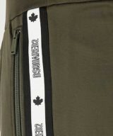 Pantalón deportivo Dsquared2 verde con bandas laterales con logotipo