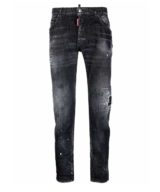 Jeans Skater Dsquared2 etiqueta negra con logotipo