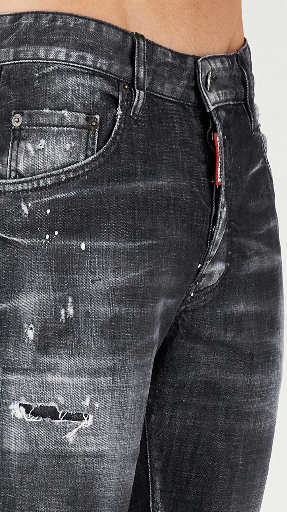 Jeans Skater Dsquared2 etiqueta negra con logotipo
