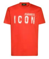 Camiseta roja Dsquared2 con logotipo Icon