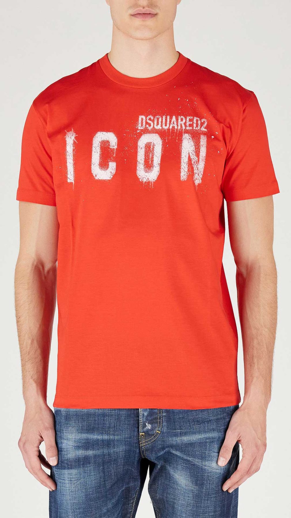 Camiseta roja Dsquared2 con logotipo Icon