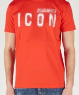 Camiseta roja Dsquared2 con logotipo Icon