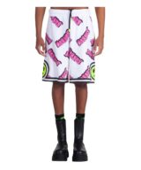 Pantalón corto blanco Barrow con estampado del logotipo en toda la pieza