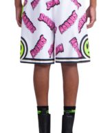 Pantalón corto blanco Barrow con estampado del logotipo en toda la pieza