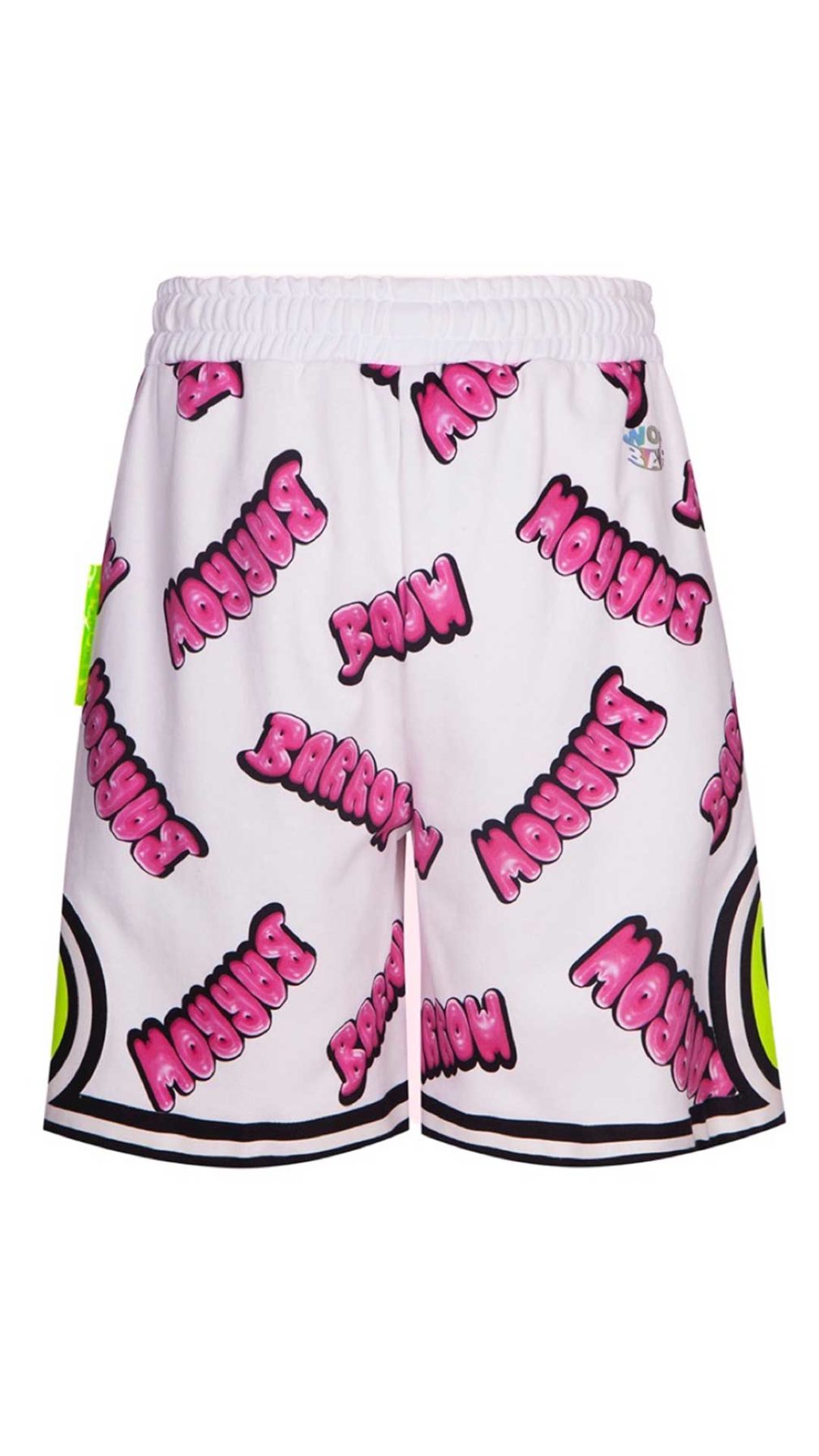 Pantalón corto blanco Barrow con estampado del logotipo en toda la pieza