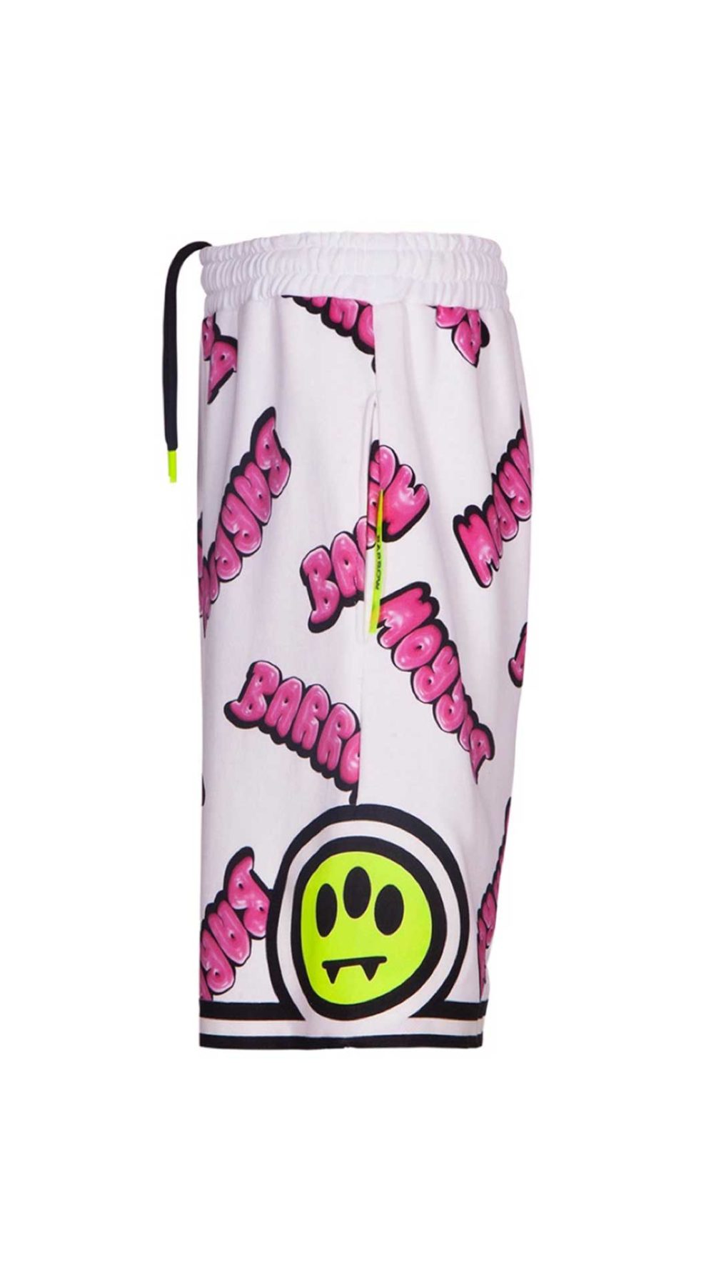 Pantalón corto blanco Barrow con estampado del logotipo en toda la pieza