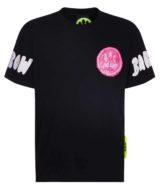 Camiseta negra Barrow con serigrafía en delantero y espalda y mangas