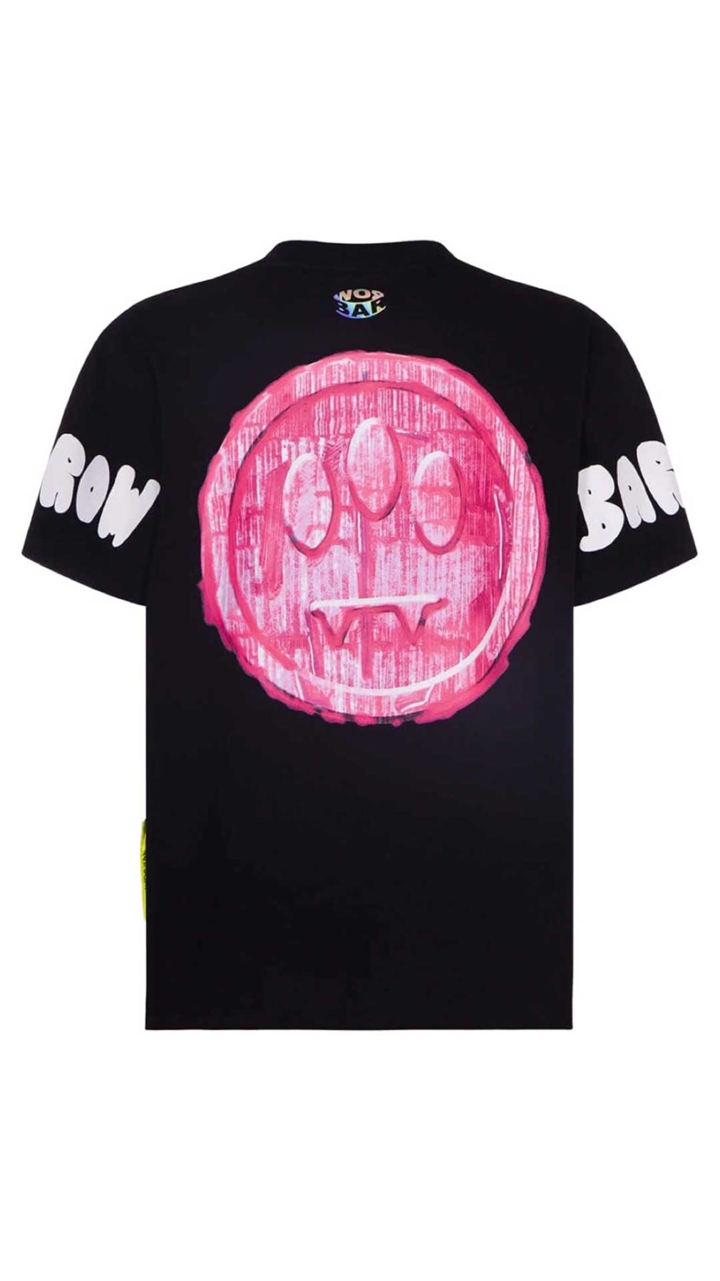 Camiseta negra Barrow con serigrafía en delantero y espalda y mangas