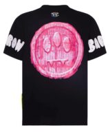 Camiseta negra Barrow con serigrafía en delantero y espalda y mangas