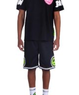 Camiseta negra Barrow con serigrafía en delantero y espalda y mangas