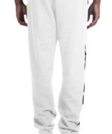 Pantalones deportivos blanco Barrow con logotipo estampado en piernas