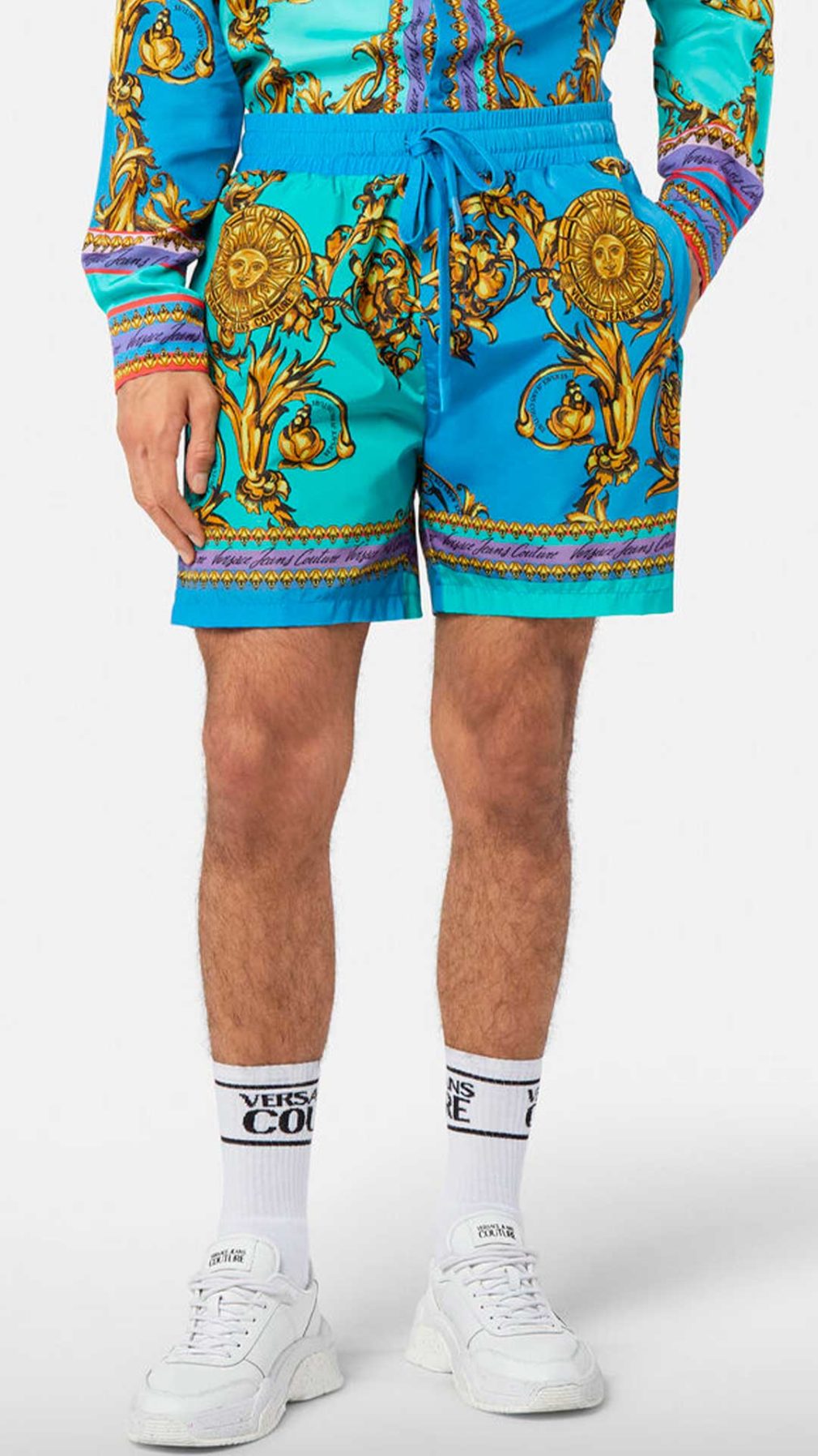 Pantalones cortos Versace Jeans Couture con el estampado Garland Sun