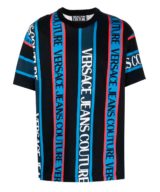 Camiseta Versace Jeans Couture con rayas verticales y logo