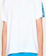 Camiseta blanca Versace Jeans Couture bandas con logo en los hombros