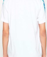 Camiseta blanca Versace Jeans Couture bandas con logo en los hombros