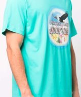 Camiseta verde Versace Jeans Couture grafico y detalles de cristal en la parte delantera con logo