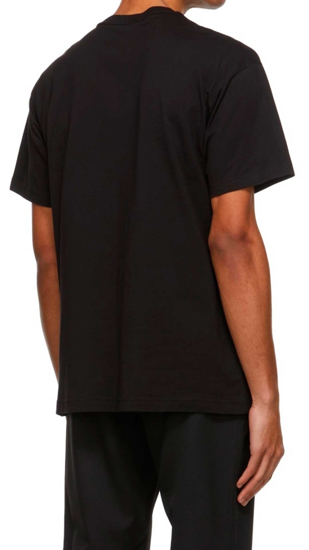 Camiseta negra Versace Jeans Couture grafico y detalles de cristal en la parte delantera con logo