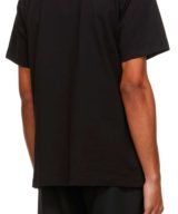 Camiseta negra Versace Jeans Couture grafico y detalles de cristal en la parte delantera con logo