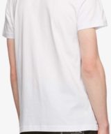 Camiseta blanca Versace Jeans Couture con logo plateado en la parte delantera