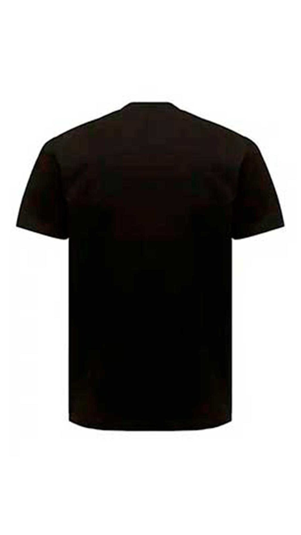 Camiseta negra Versace Jeans Couture con  sol y logo en relieve engomado en la parte delantera