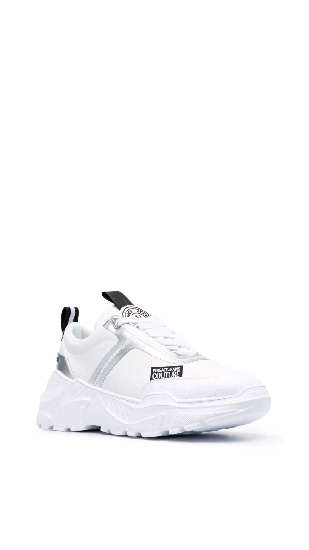 Deportiva Versace Jeans Couture de talles en plata logo en etiqueta