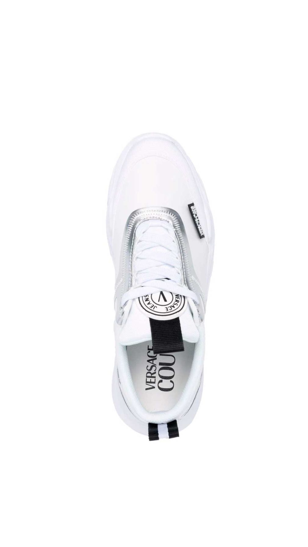 Deportiva Versace Jeans Couture de talles en plata logo en etiqueta