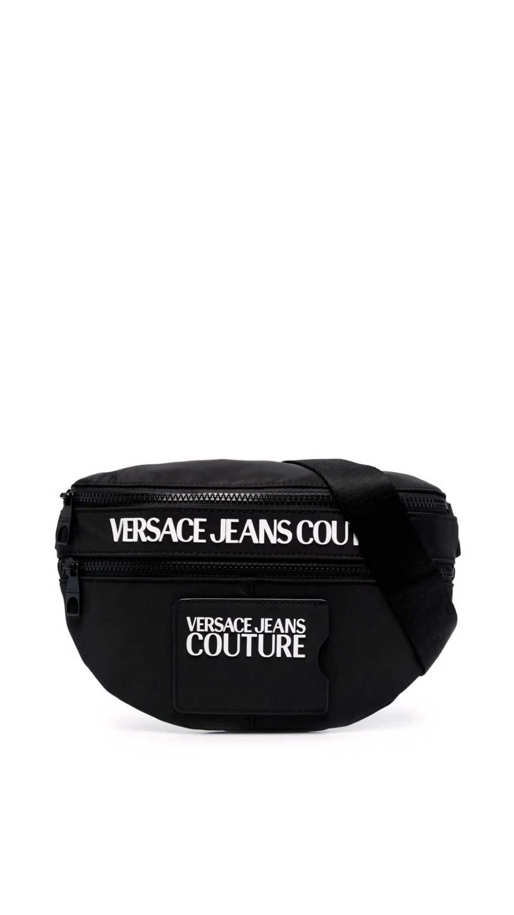 Riñonera Versace Jeans Couture con logo en relieve  en la parte delantera